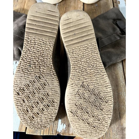 Bjorndal womens brown suede boots size 10 knee high, dark leather detail, lined - Picture 6 of 8